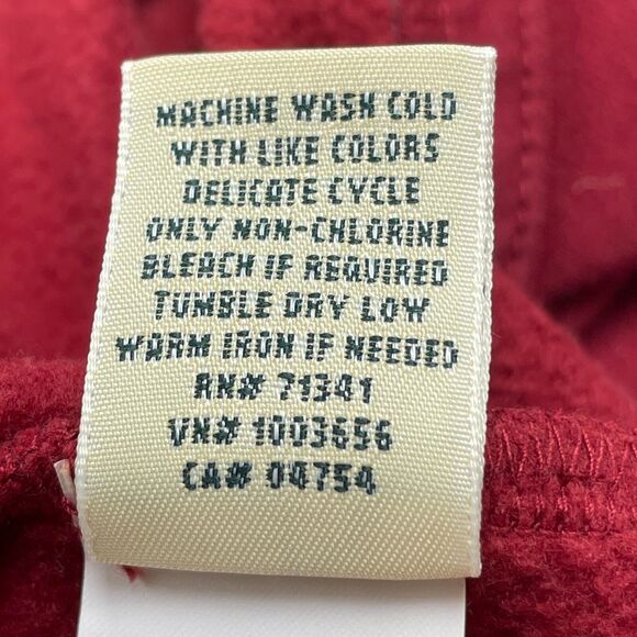 L.L. Bean Women's Cozy Pullover Sz L Hoodie Sweatshirt Dark Red Longer Length - Picture 7 of 7